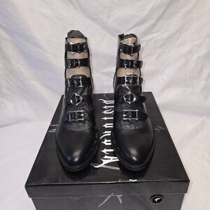 Disturbia Bridget Buckled Boots in Black, Women's Size 6, New in Box